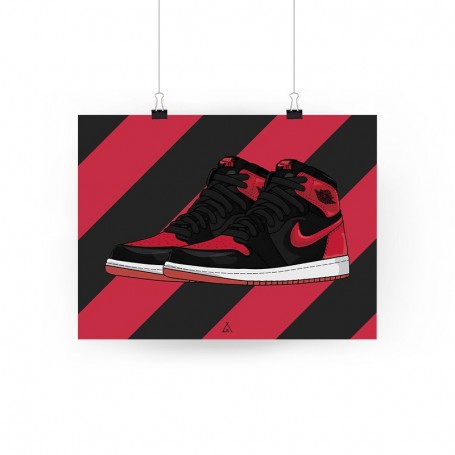 Poster Air Jordan 1 Banned La Sneakerie