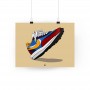 Poster Sacai LD Waffle Blue multi | La Sneakerie