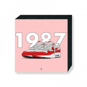Wandbild Bloc Air Max 1 OG Red Air Max 1 OG Red Square Print | La Sneakerie