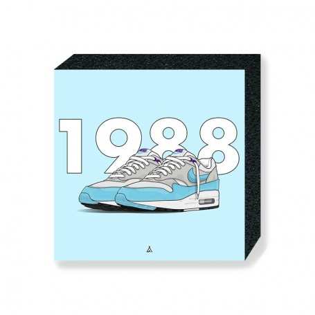 Wandbild Bloc Air Max 1 Aqua | La Sneakerie