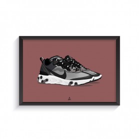 Rahmen React Element 87 Anthracite Black Cadre React Element 87 Anthracite Black | La Sneakerie