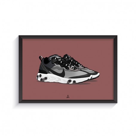 Cadre React Element 87 Anthracite Black | La Sneakerie