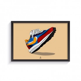Rahmen Sacai LD Waffle Blue Multi Cadre Sacai LD Waffle Blue Multi | La Sneakerie