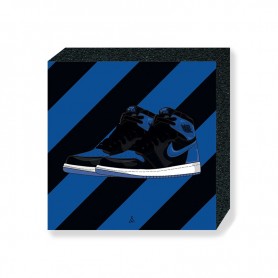 Wandbild Bloc Air Jordan 1 Royal Air Jordan 1 Royal Square Print | La Sneakerie