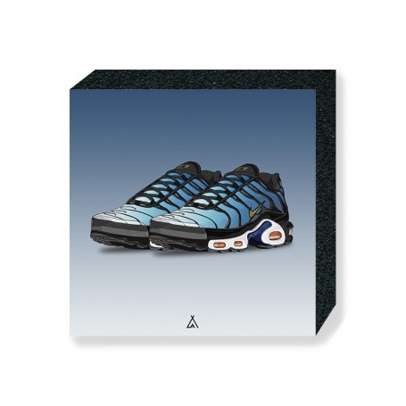 Wandbild Bloc Air Max Plus Hyper Blue | La Sneakerie