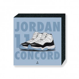 Wandbild Bloc Air Jordan 11 Concord Air Jordan 11 Concord Square Print | La Sneakerie
