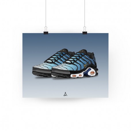 Poster Air Max Plus Hyper Blue | La Sneakerie