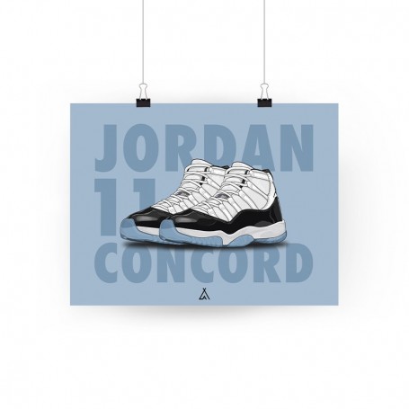 Poster Air Jordan 11 Concord | La Sneakerie