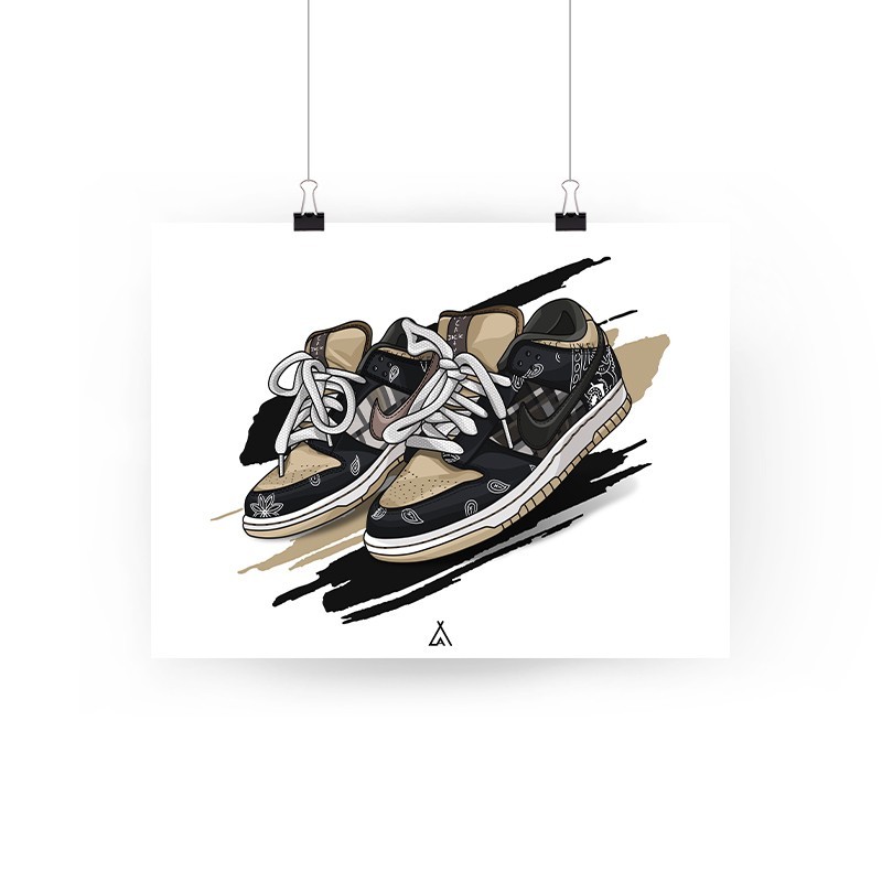 SB Dunk Low Travis Scott Poster | La Sneakerie