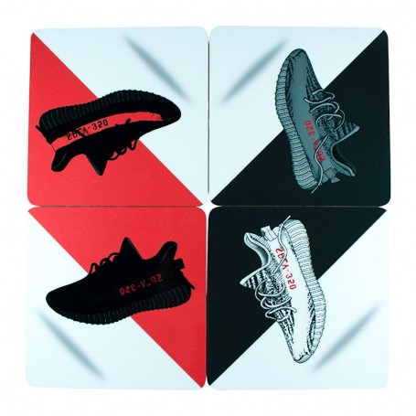 Yeezy Boost 350 V2 Squares Coasters Pack x4 | La Sneakerie