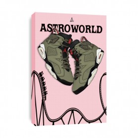 Leinwand Air Jordan 6 x Travis Scott Tableau Air Jordan 6 x Travis Scott | La Sneakerie