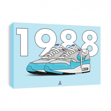 Air Max 1 Aqua Canvas Print | La Sneakerie
