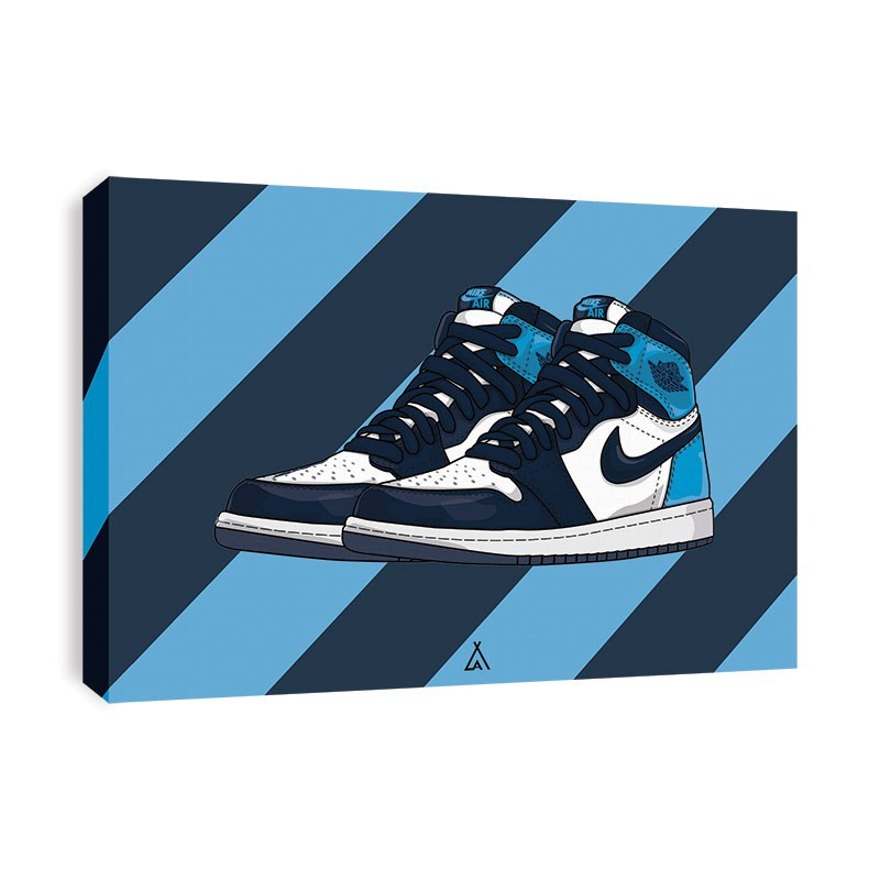 Tableau Air Jordan 1 Obsidian UNC La Sneakerie