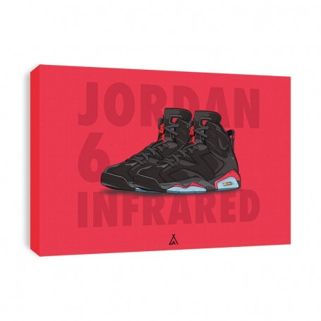 Air Jordan 6 Infrared Canvas Print | La Sneakerie