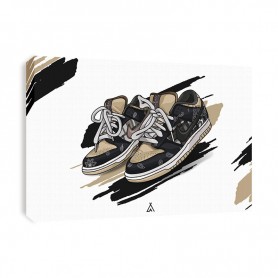 Leinwand Dunk Low Travis Scott Tableau Dunk Low Travis Scott | La Sneakerie