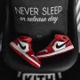 NEVER SLEEP On Release Day Cushion | La Sneakerie