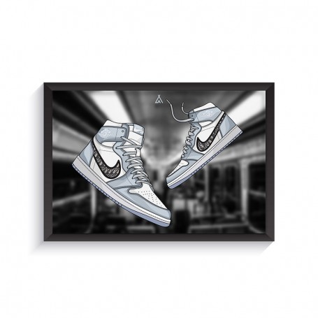 Cadre Air Jordan 1 x Dior | La Sneakerie Cadre Air Jordan 1 x Dior | La Sneakerie