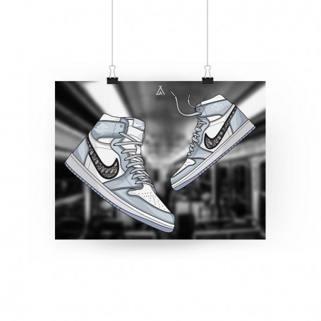 Air Jordan 1 x Dior Poster | La Sneakerie