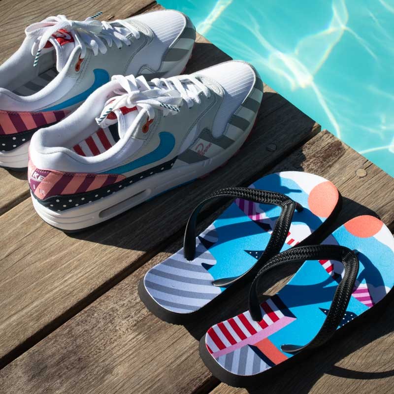 Air Max 1 Parra Flip Flops La Sneakerie