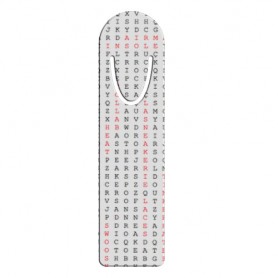 Marque-Page Aluminium Mots mélés Word Grid Aluminum Bookmark | La Sneakerie