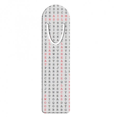 Word Grid Aluminum Bookmark | La Sneakerie