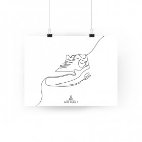 Poster Air Max 1 One Line Poster Air Max 1 One Line | La Sneakerie