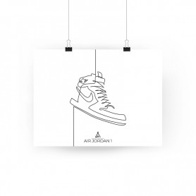 Poster Air Jordan 1 One Line Poster Air Jordan 1 One Line | La Sneakerie