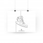 Poster Air Jordan 1 One Line | La Sneakerie