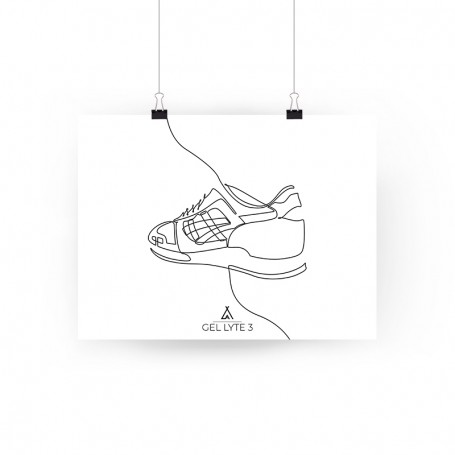 Poster Gel-Lyte III One Line | La Sneakerie