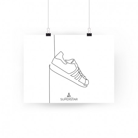 One Line Superstar Poster | La Sneakerie