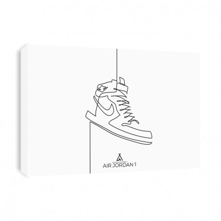 One Line Air Jordan 1 Canvas Print | La Sneakerie