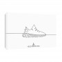 One Line Yeezy 350 V2 Canvas Print | La Sneakerie
