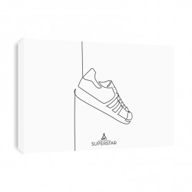 Leinwand Superstar One Line Tableau Superstar One Line | La Sneakerie