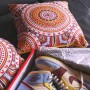 Coussin carré Inspiration MCR Tissu Wax | La Sneakerie