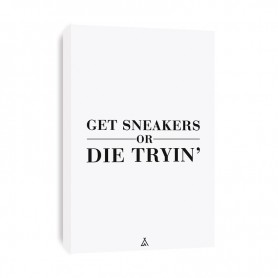 Leinwand Cop sneakers or die trying Tableau Get Sneakers Or Die Tryin' | La Sneakerie