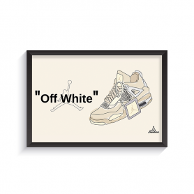 Rahmen Nike Air Jordan 4 Off White Cadre Nike Air Jordan 4 Off White | La Sneakerie