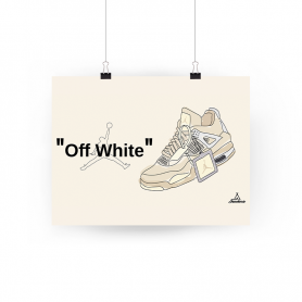 Poster Nike Air Jordan 4 Off White Poster Nike Air Jordan 4 Off White | La Sneakerie