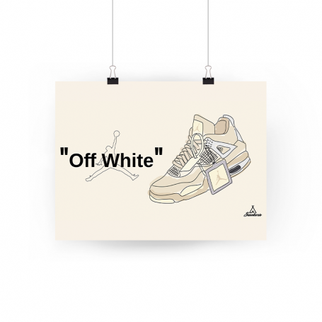 Poster Nike Air Jordan 4 Off White | La Sneakerie