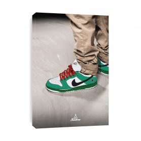 Nike Dunk Low Heineken Canvas Print Tableau Nike Dunk Low Heineken | La Sneakerie
