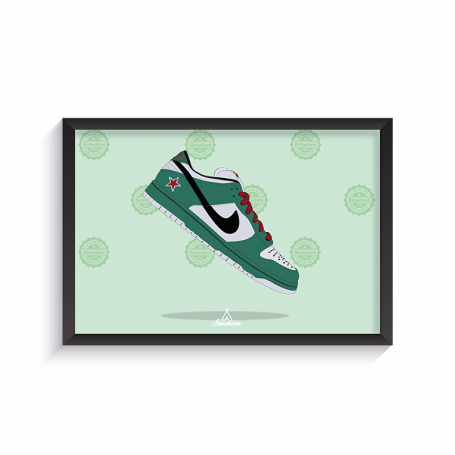 Cadre Nike Dunk Low Heineken | La Sneakerie