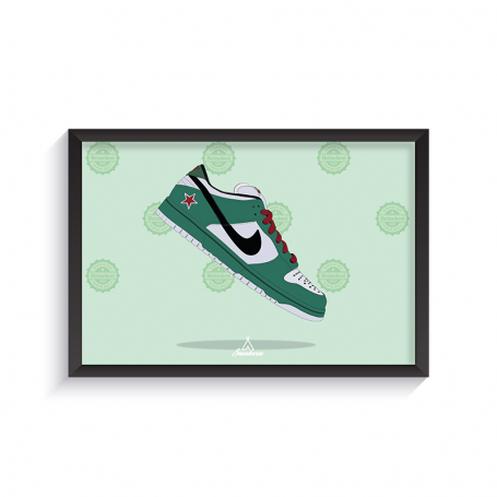 Nike Dunk Low Heineken Frame | La Sneakerie