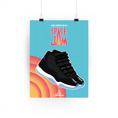 Nike Air Jordan 11 retro Space Jam Poster | La Sneakerie