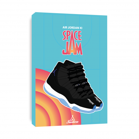 Nike Air Jordan 11 retro Space Jam Canvas Print | La Sneakerie