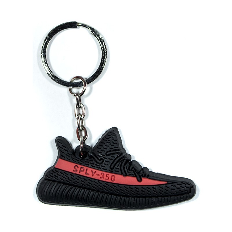 Yeezy 350 V2 Black Red Silicone Keychain La Sneakerie