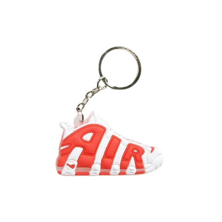 Nike Air More Uptempo Varsity Red Silicone Keychain | La Sneakerie