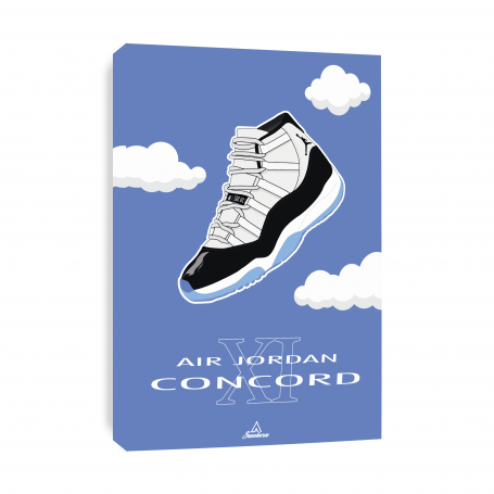 Nike Air Jordan 11 Concord Canvas Print | La Sneakerie