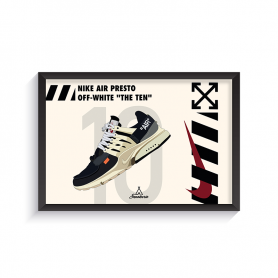 Rahmen Nike Air Presto Off-White The Ten Cadre Nike Air Presto Off-White The Ten | La Sneakerie