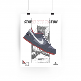 Nike Dunk Low Staple NYC Pigeon Poster Poster Nike Dunk Low Staple NYC Pigeon | La Sneakerie