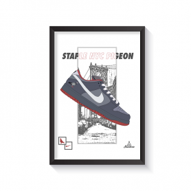Nike Dunk Low Staple NYC Pigeon Frame Cadre Nike Dunk Low Staple NYC Pigeon | La Sneakerie