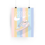 Poster Nike Air Force Shadow Pastel | La Sneakerie